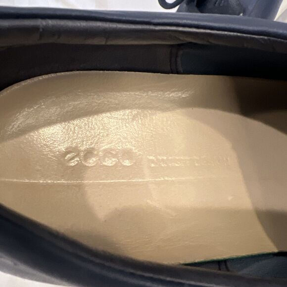 $149 Men's Ecco Soft 7 Sneaker Marine Blue Leather Mens Size 45 US 11, 11.5 - Picture 4 of 9